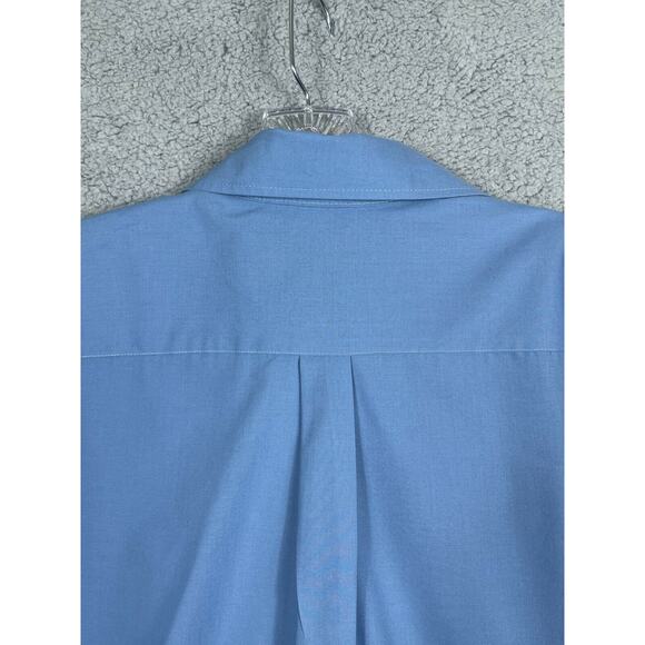 Linden Grey Womens Size M Blue Button Up Long Sleeve Shirt - Picture 3 of 9